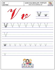 y harfi çizgi çalışması